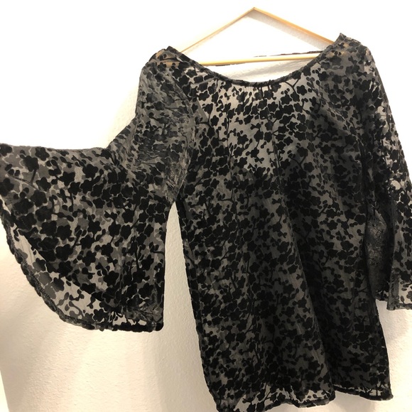 Gypsy Junkies Free People black velvet tunic dress - Picture 2 of 2